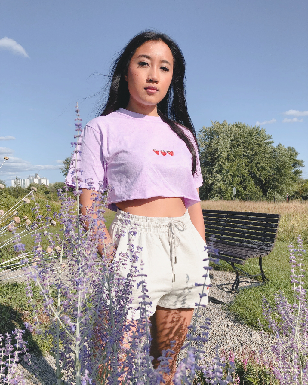 Strawberry Fields - T-Shirt Crop Top