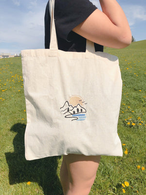Sunset Mountains Tote Bag